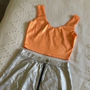 Orange Crop Top Tank